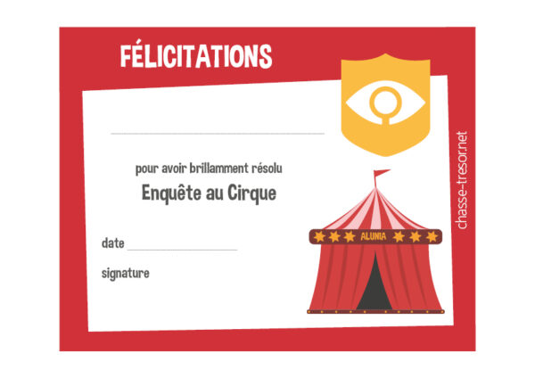 Enquête Policière au Cirque : Jeu d'Anniversaire à Imprimer (8+ ans) – Image 4